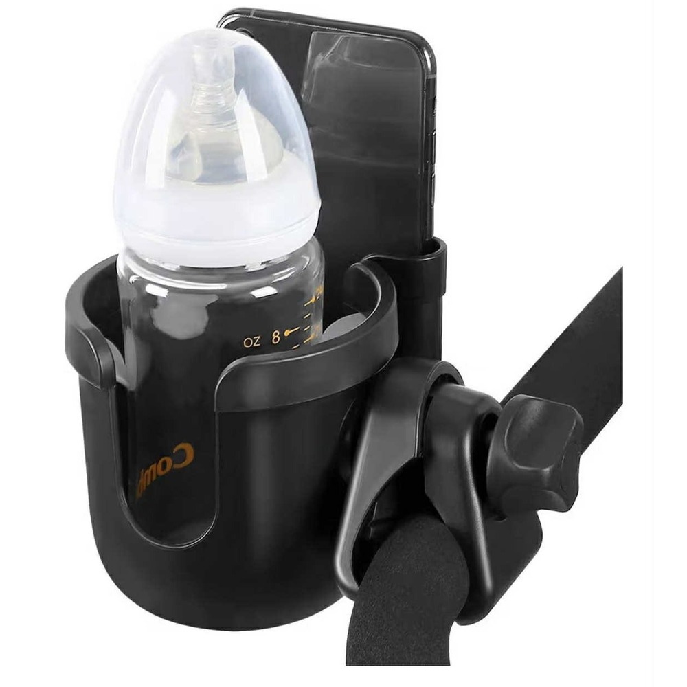 Black Universal‎ Stroller Cup Holder and Phone Mount Organizer